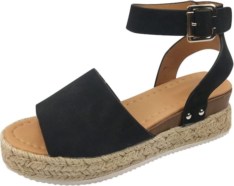 Photo 1 of Dream Paris Casual Platform Wedge Snadal for Women Espadrilles Thick Sole Open Toe Sandals Beach Travel Shoes
