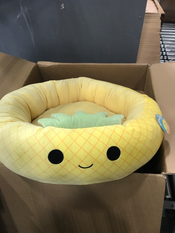 Photo 2 of Squishmallows 30-Inch Maui Pineapple Pet Bed - Large Ultrasoft Official Squishmallows Plush Pet Bed Maui The Pineapple Large 30”x30”