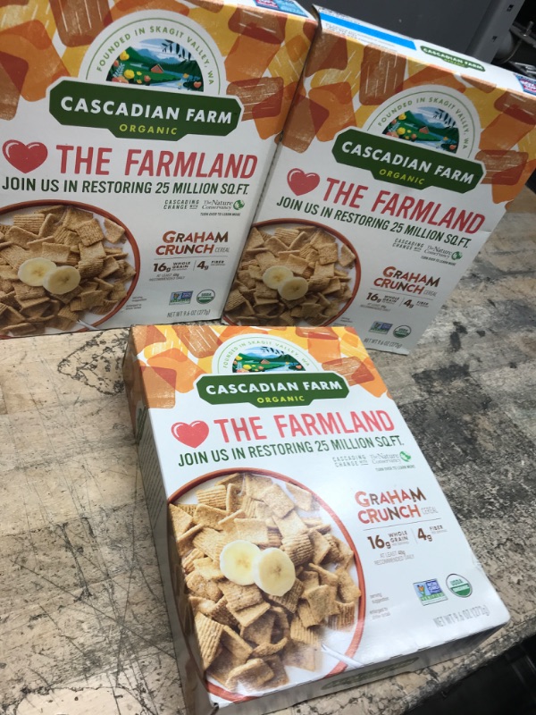 Photo 2 of **Exp date May09,2023** 3pcks of Cascadian Farm Organic Graham Crunch Cereal, 9.6 oz