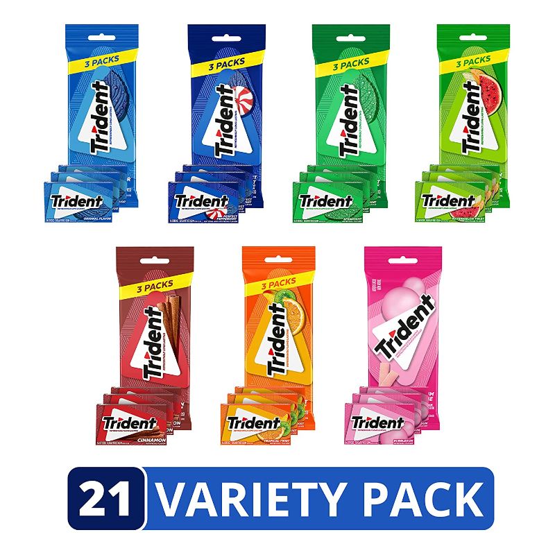 Photo 1 of **2 BOXES** Trident Sugar Free Gum Variety Pack, 21 Packs of 14 Pieces (294 Total Pieces)
