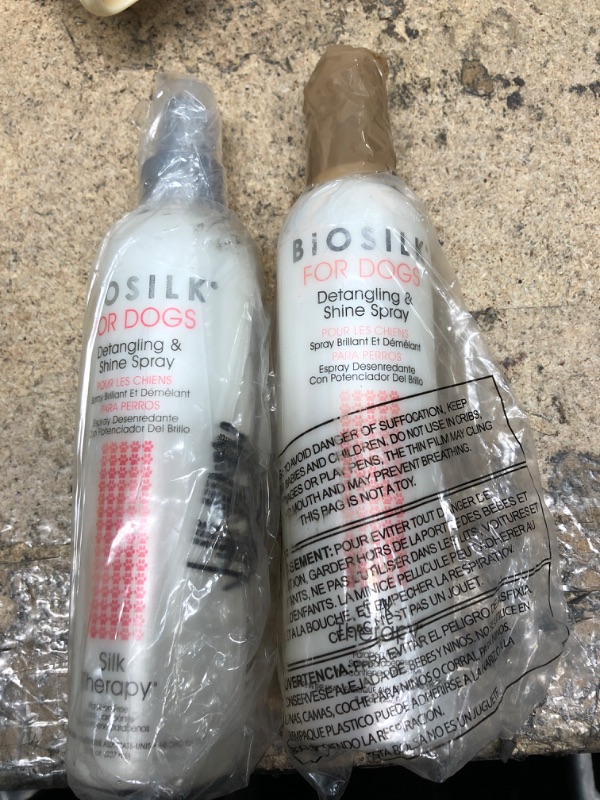 Photo 2 of 2 of- BioSilk for Dogs Silk Therapy Detangling Plus Shine Mist for Dogs | Best Detangling Spray for All Dogs & Puppies for Shiny Coats and Dematting | 8 Oz Bottle (Packaging May Vary) 8 Fl Oz - 1 Pack Detangling Plus Shine Mist