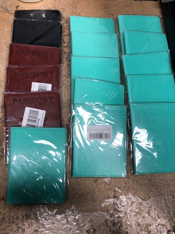 Photo 1 of 16 OF- Passport and Vaccine Card Holder Combo Perfect Travel Accessories, PU Leather Family Passport Holder with Vaccine Card Slot Passport Case Cover Protector
