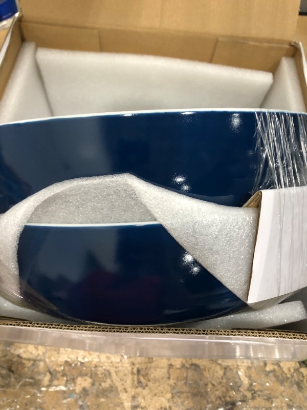 Photo 1 of 12qt glass blue bowls 2PK