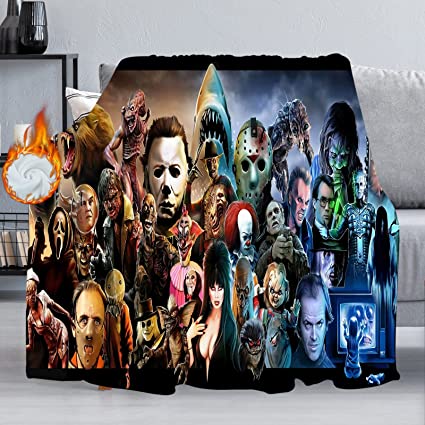 Photo 1 of *NOT exact stock photo, use for reference*
Halloween Horror Movie Watching Blanket Throws, Scary Movie Scream Ghostface Ultra-Soft Flannel Fleece Blankets for Bed Sofa Decor 50"x40"
