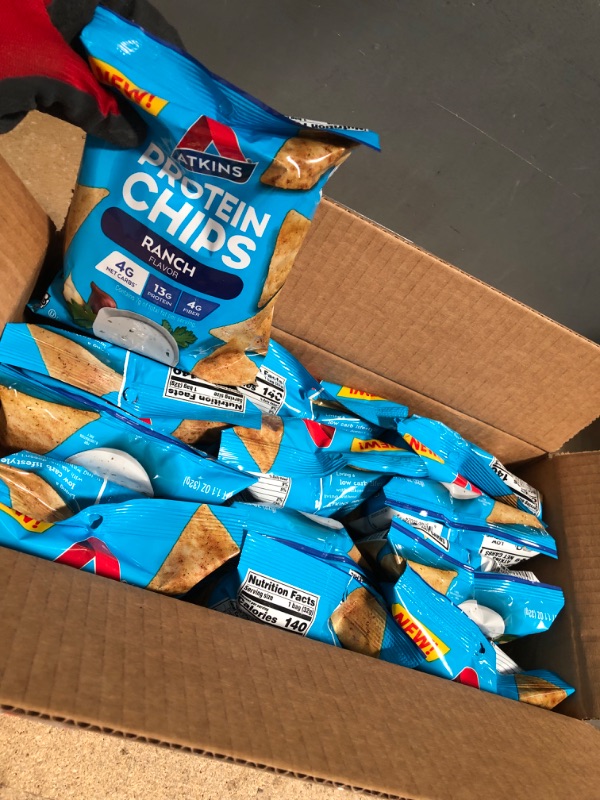 Photo 1 of *EXPIRE Apr 2023*
Atkins Protein Chips, Ranch, Keto Friendly, Baked Not Fried,1.1 Oz(Pack of 12)