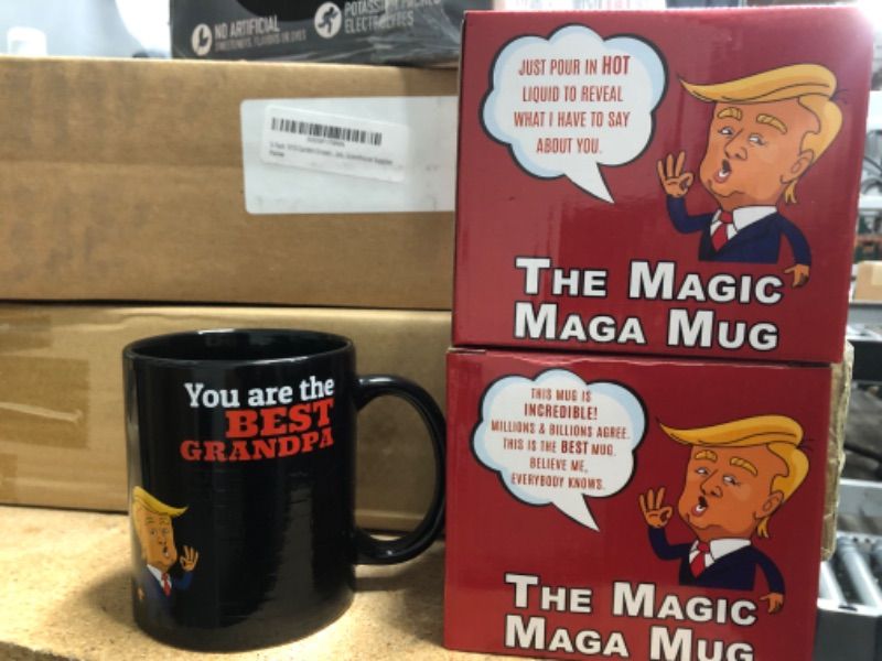 Photo 2 of 2 mugs 
Funny Color Changing Trump Mug for Grandpa [12oz] Funny Christmas Gifts for Grandpa. MAGA Merchandise. Gifts for Men Who Have Everything. Cute Gifts for Grandpa or Papa from Granddaughter or Grandson Grandpa (12oz) Ceramic