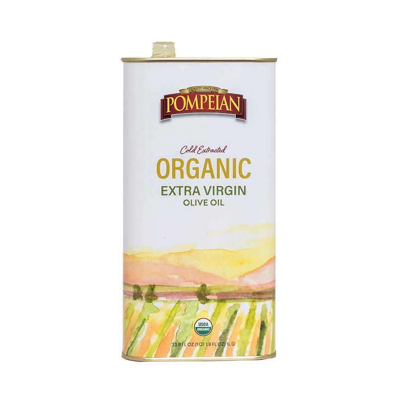 Photo 1 of *BB:04/2023*
Pompeian USDA Organic Extra Virgin Olive Oil, Cold Extracted, Mild & Smooth Flavor, Perfect for Sautéing, Salads & Drizzling, 33.8 FL. OZ. Tin
