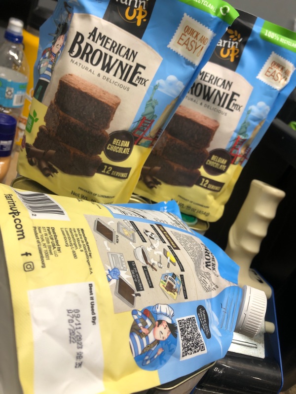 Photo 2 of **BB:9/11/23 
3 BAGS
Farin'up American Brownie Mix | Belgian Chocolate | 16 Oz Bag | Makes 12 Servings | Non-GMO, Natural Ingredients, Quick & Easy, UTZ Certified Cocoa…
