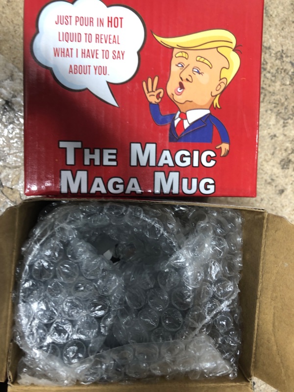 Photo 2 of 2 Funny Trump Color-Changing Coffee Mug 12oz - Top 2024 MAGA Merchandise - Best Gifts for Friend, Unique Friend Christmas Ideas, Stocking Stuffers, White Elephant Gags & Men and Women Gift Friend (12oz) Color-Changing