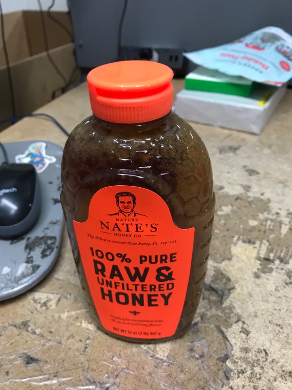 Photo 2 of *EXP:5/2023* Nature Nate’s 100% Pure, Raw & Unfiltered Honey; 32oz. Squeeze Bottle; Award-Winning Taste