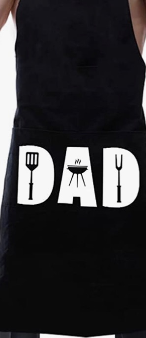 Photo 1 of Dad Apron for Men BBQ Grill Aprons with 2 Pockets Adjustable Neck Strap Waterproof Gift for Husband Boyfriend Black