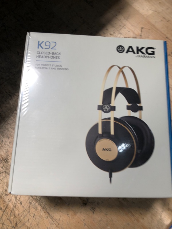 Photo 2 of AKG Pro Audio K92 Over-Ear, Closed-Back, Studio Headphones, Matte Black and Gold
