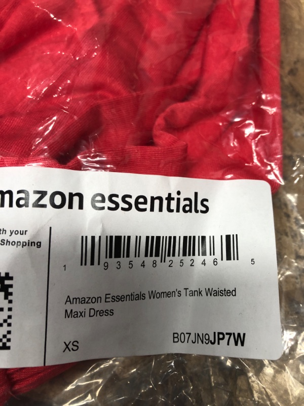 Photo 3 of Amazon Essentials Women's Tank Waisted Maxi Dress (Available in Plus Size) Rayon Blend Red X-Small