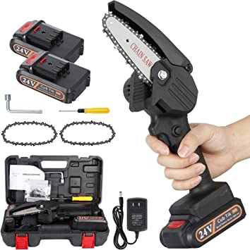 Photo 1 of **USED**
Mini Chainsaw Cordless 4-Inch Battery Powered Electric Chainsaw with 2 Batteres and Chain Portable Handheld Small Chainsaw One-Hand Pruning Chain Saw for Branch Wood Cutting Tree Logging Trimming
(NOT BRAND IN STOCK PHOTO)
