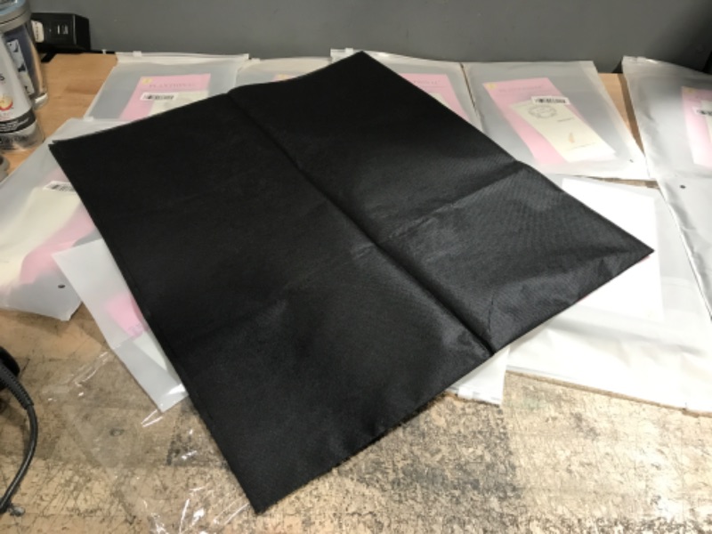 Photo 1 of 10 PACKS OF PLANTIONAL Black Iron-On Non-Woven Fusible Interfacing: 39 x 72 inch Lightweight Non-Woven Interfacing Iron On Polyester Single-Sided Interfacing for DIY Crafts Supplies Lightweight Black
