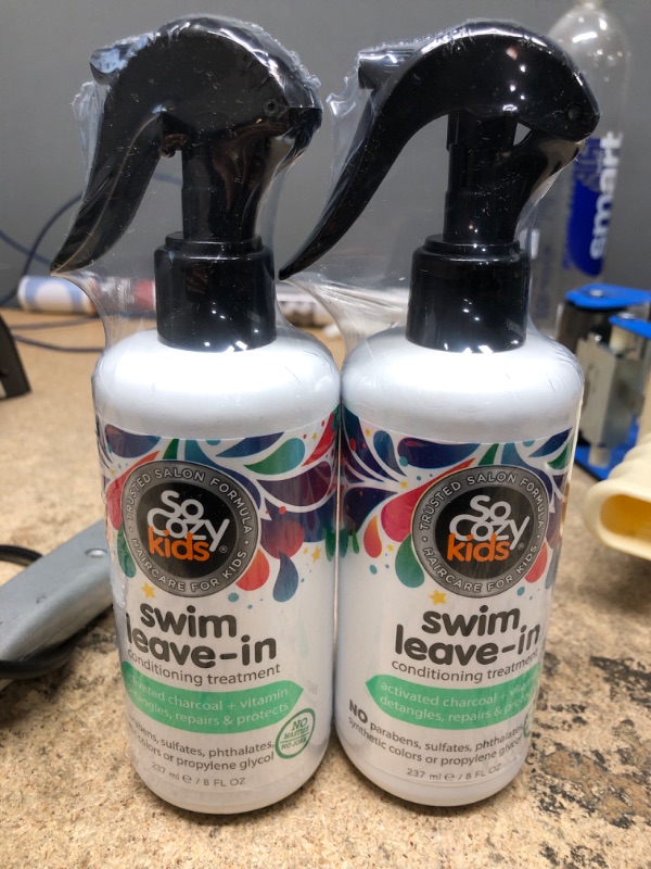 Photo 2 of (pack of 2) SoCozy Swim Spray | Leave-In Treatment & Conditioner | For Kids Hair | Protects and Repairs Pool/Sun/Salt Damage | 8 fl oz | No Parabens, Sulfates, Synthetic Colors or Dyes, White 8 Fl Oz (Pack of 1)