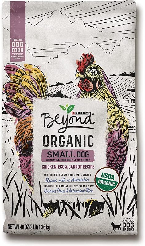 Photo 1 of **EXPIRES DEC2023** Beyond Purina High Protein Small Breed Adult Dry Dog Food, Organic Chicken, Egg & Carrot Recipe - 3 lb. Bag
