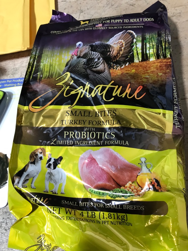 Photo 2 of ** EXOIRES NOV2023** Zignature Turkey Formula Grain-Free Small Bites Dry Dog Food 4lb
