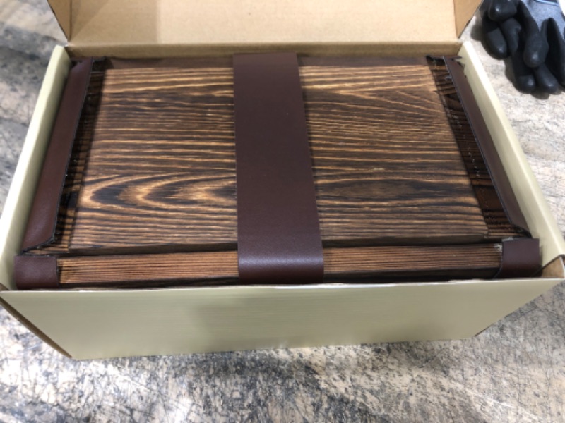 Photo 1 of ***BOX ONLY***SPLENDSTOR Vintage Wooden Stash Box for Accessories with Rolling Tray - Full Grain Leather & Wood Combo - Handcrafted in Ukraine - Great Storage Organizer