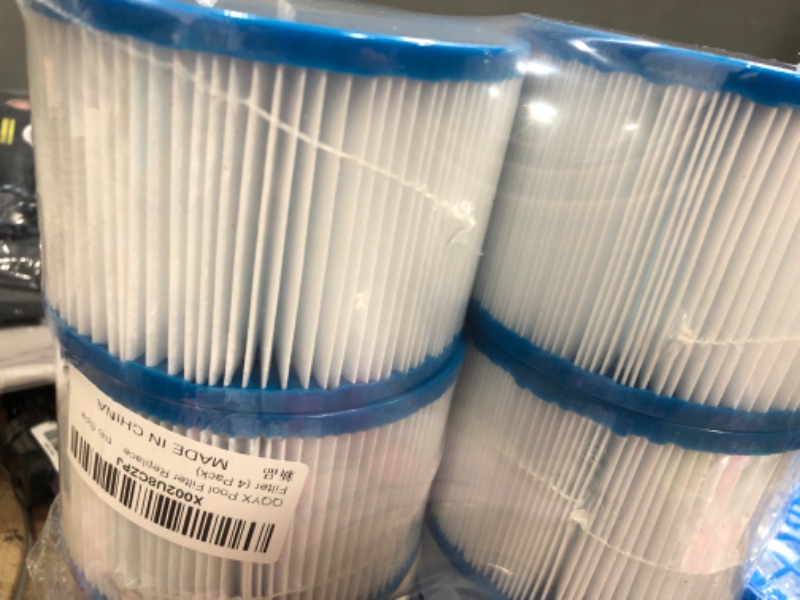 Photo 1 of QQYX Type S1 Spa Filter Cartridge, Compatible with All for Intex PureSpa Models, Hot Tub Filters Replacements 29001E Easy Set Pool Spa Filter Cartridges (4 Pcs)