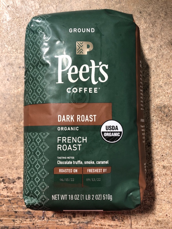 Photo 2 of *FRESHEST BY 9/22*Peet's Coffee Organic French Roast, Dark Roast Ground Coffee, 18 oz Bag