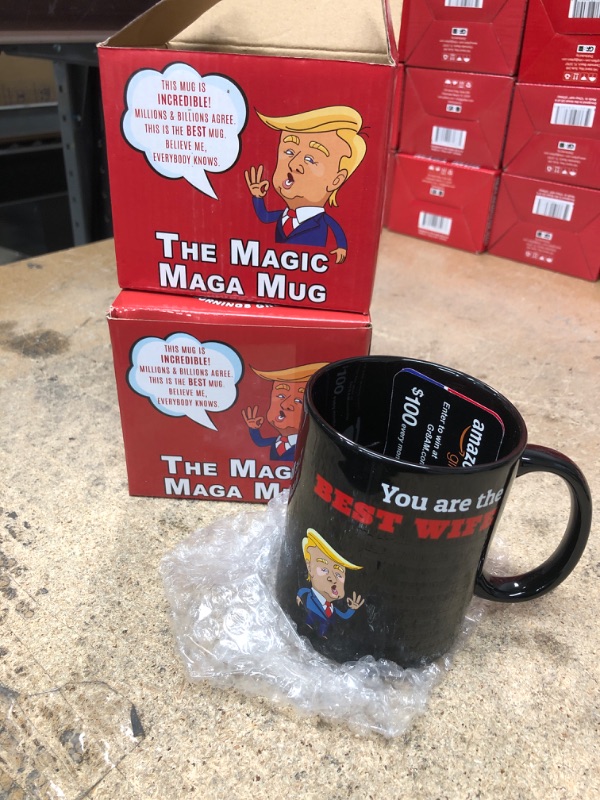 Photo 2 of 2 PACK OF 12oz Color-Changing Funny Coffee Mug - Top Trump Merchandise - Best Birthday Gifts for Women Who Have Everything, Unique Wedding Gift Ideas for Wife, Cool Bride & Anniversary Presents for Her Wife (12oz) Ceramic