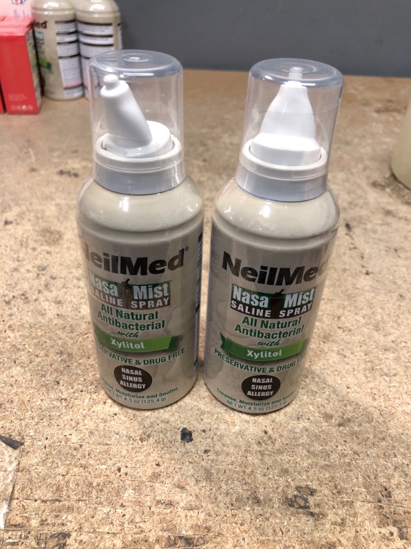 Photo 2 of 2 PACK OF NeilMed Nasamist Saline Spray with Xylitol, 4.4 Ounce BEST BY 11/2025