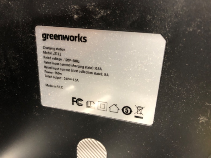 Photo 6 of ***PARTS ONLY***Used / little dirty*** 
GreenWorks GRV-5011 Robot Vacuum Cleaner with DToF Laser Navigation Technology, 3.3IN Thin Body, Vacuum and MOP 2 in 1, Auto Sweeper for Pet Hair, Hard Floor, Carpet 5011 Robotic Vacuum