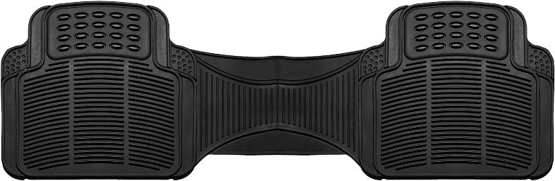 Photo 1 of FH Group Trimmable Vinyl Floor Mats Automotive (Black) Rear Set - Universal Fit for Cars Trucks and SUVs F11306