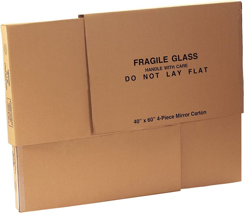 Photo 1 of "Mirror Boxes, 4-Piece, 40" x 60" x 3 1/2" 1 Piece of 40" x 60", Kraft (1 Set of 4 Pieces)" (BF40604PCMC)
