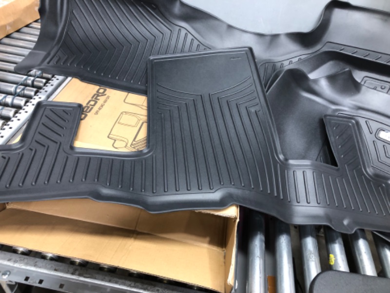 Photo 3 of *** USED *** OEDRO Floor Mats 3 Row Liner Set Compatible with 2021-2023 Chevrolet Tahoe/GMC Yukon(Yukon Denali)/Cadillac Escalade (Only Fits with 2nd Row Bucket Seats), Black TPE All-Weather Guard 2021-2023 Bucket Seat