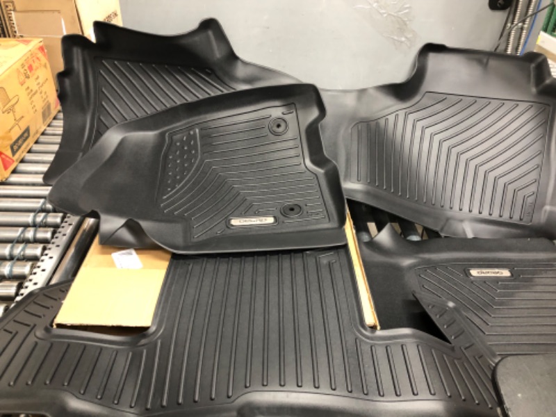 Photo 4 of *** USED *** OEDRO Floor Mats 3 Row Liner Set Compatible with 2021-2023 Chevrolet Tahoe/GMC Yukon(Yukon Denali)/Cadillac Escalade (Only Fits with 2nd Row Bucket Seats), Black TPE All-Weather Guard 2021-2023 Bucket Seat