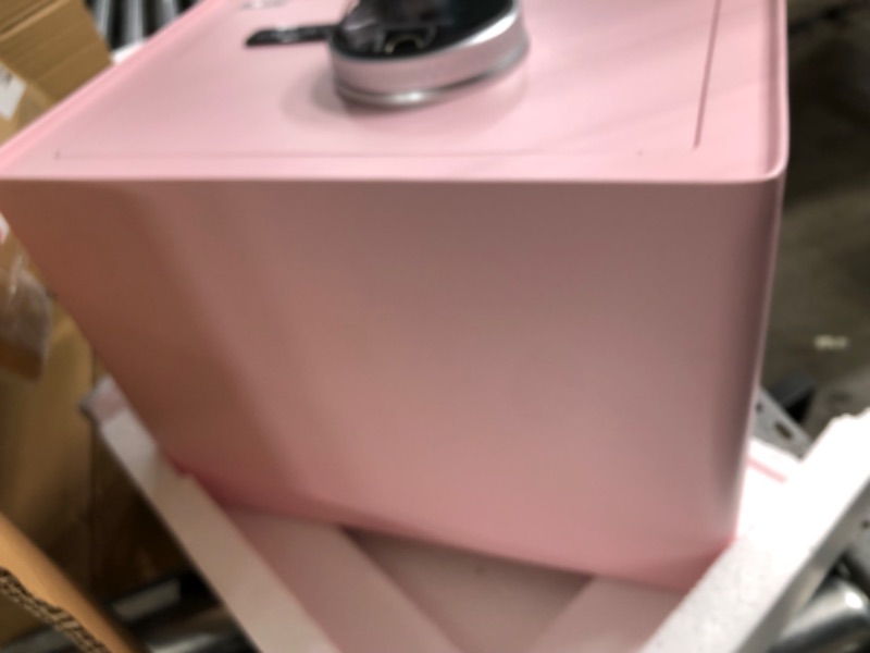 Photo 2 of **** USED ***  GOLDENKEY Digital Security Safe and Lock Box,Small Safe box for Money, Fingerprint Lock,Perfect for Home Office Hotel Business Jewelry Gun Use Storage,0.5 Cubic Feet,Pink E90 PINK