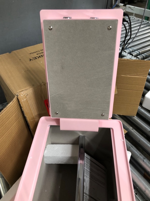 Photo 6 of **** USED ***  GOLDENKEY Digital Security Safe and Lock Box,Small Safe box for Money, Fingerprint Lock,Perfect for Home Office Hotel Business Jewelry Gun Use Storage,0.5 Cubic Feet,Pink E90 PINK
