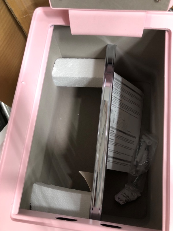 Photo 3 of **** USED ***  GOLDENKEY Digital Security Safe and Lock Box,Small Safe box for Money, Fingerprint Lock,Perfect for Home Office Hotel Business Jewelry Gun Use Storage,0.5 Cubic Feet,Pink E90 PINK