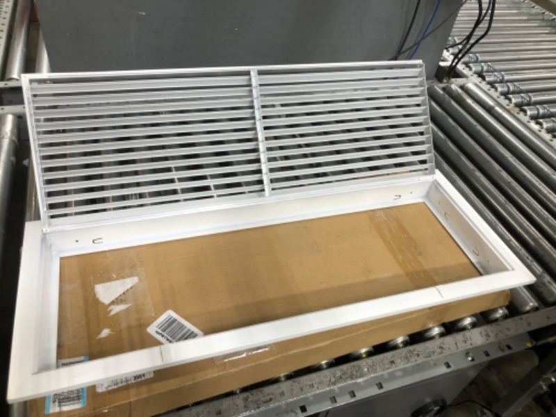 Photo 3 of *** USED *** 10"w X 30"h Steel Return Air Grilles - Sidewall and Ceiling - HVAC Duct Cover - White [Outer Dimensions: 11.75"w X 31.75"h]