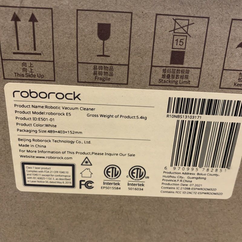 Photo 6 of  Roborock E5 Robot Vacuum Cleaner w/ 2500Pa Strong Suction Compatible with Alexa