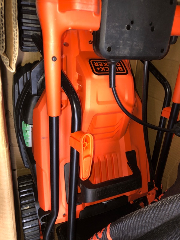 Photo 2 of **item missing parts**item used***
BLACK+DECKER Electric Lawn Mower, 10-Amp, Corded (BEMW472BH) 