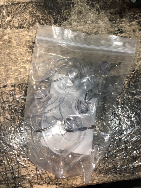 Photo 1 of J-One Suction Cups with Hooks, 12 pcs Upgraded Window Suction Cups with Hooks Upgraded PVC Suction Cup with Stainless Steel Hook Removable, 4 Sizes Large Medium, Small Suction Cups with Hooks