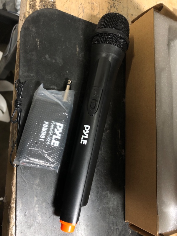 Photo 2 of Pyle PDWM91 - Professional VHF Handheld Microphone - Pro Audio Mic Transmitter System with Adapter Receiver