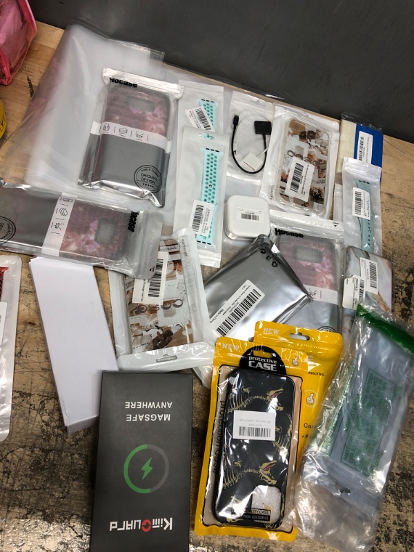 Photo 1 of 20 ASSORTED PHONE( DIFFERENT MAKES AND MODELS), WATCH , AND AIRPOD ACCESSORIES, 