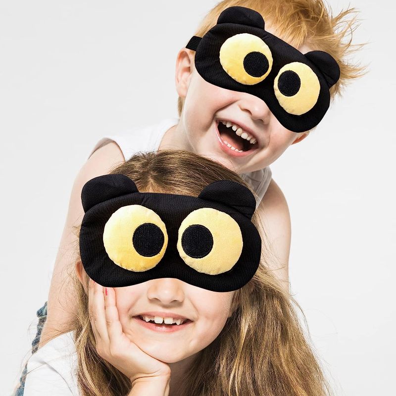 Photo 1 of 2 Pieces Eye Sleep Mask Funny Cover Eye Blindfold for Women Men Kids, 100% Blackout Sleeping Mask with Adjustable Strap, Sleeping Eye Shades Soft Funny for Travel/Night Sleeping/Office Rest/Nap.
