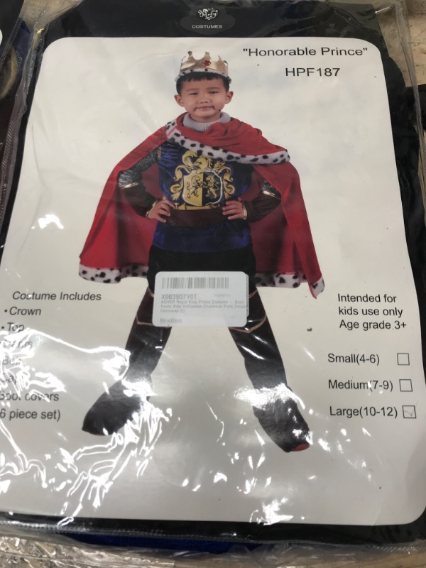 Photo 2 of AICKER Regal King Prince Costume - Boys Fancy Kids Halloween Christmas Party Cosplay Costumes LARGE 10-12
