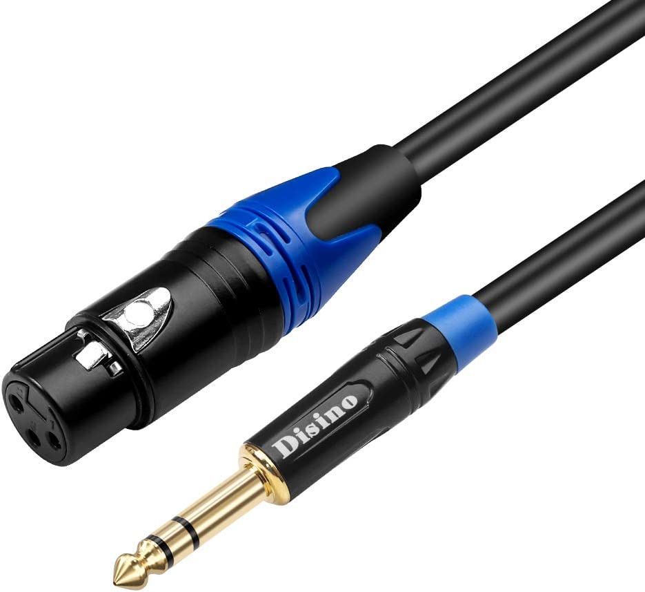 Photo 1 of XLR Female to 1/4 Inch 6.35mm TRS Stereo Jack Cable, 3 Pin Female XLR to Quarter inch Balanced Signal Interconnect Patch Cord (3.3 Feet)