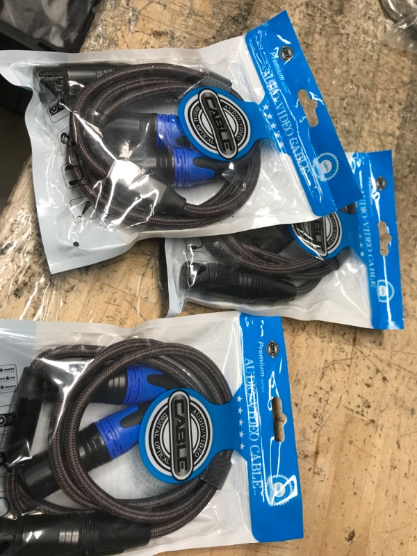 Photo 2 of 3 PACK**XLR Splitter Cable, XLR Female to Dual XLR Male Y Splitter Microphone Cable, Female to 2 Male XLR Y Cable,, 3.3 Feet