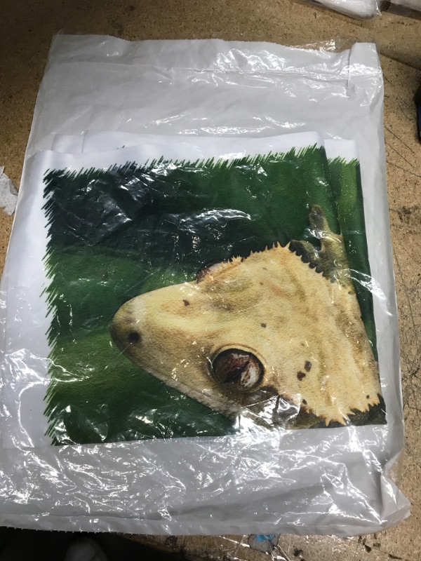 Photo 1 of 3D Rose New Caledonian Crested Gecko Lizard-Na02 Mpr0086-Maresa Pryor Design Pillowcase, 16" x 16"