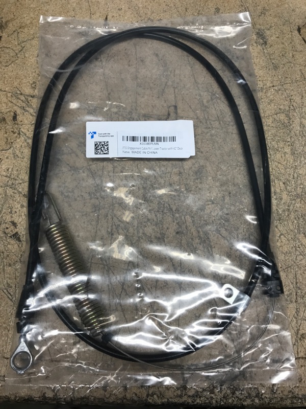 Photo 2 of PTO Engagement Cable Fit for John Deere Mower - Clutch Control Cable Fit for John Deere L100 L108 L110 L111 L118 LA100 LA105 LA110 LA115 LA120 LA125 LA135 Riding Lawn Mower Tractor with 42" Deck