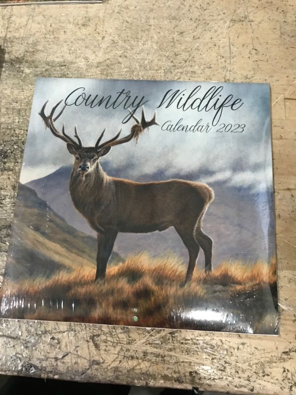 Photo 1 of 2023 Square Wall Calendar, Country Wildlife, 16-Month Animals Theme with 180 Reminder Stickers (12 x 12 In)