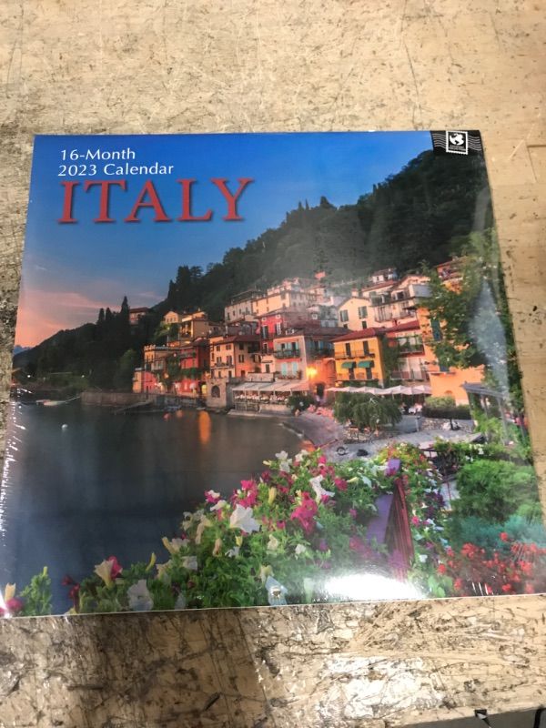 Photo 2 of 2023 Square Wall Calendar, Italy, 16-Month Passport Collection Theme with 180 Reminder Stickers (12x12 In)