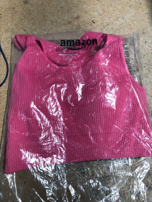 Photo 2 of *ONLY TOP* Amazon Essentials Women's Active Seamless Double Layer Sports Bra Medium Hot Pink